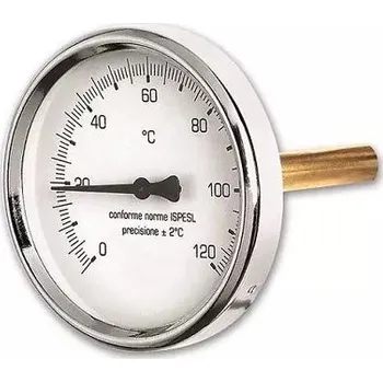 Kuchyňský teploměr Teploměr 0 - 120 °C d 63 mm, s jímkou 50 mm, zadní napojení 1/2", Ivar TA6312005