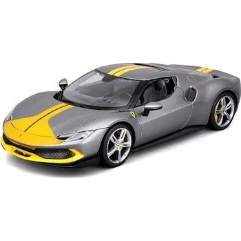 autíčko BBurago FERRARI 296 GTB ASSETTO FIORANO GREY / YELLOW 16017