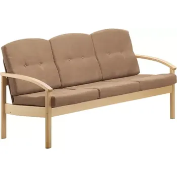 Sedací souprava RO - 03 trojkřeslo čalouněné látkou Bora, dřevěné BORA 24 - látka béžová