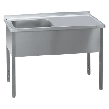 Sporák Stůl mycí 180x70x90 - 1x dřez 50x40x30 odkapávací plocha pravá | REDFOX - MSJOP 7018