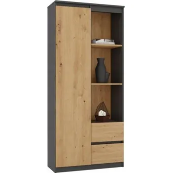 Knihovna Regál RS-80 šedá/dub artisan