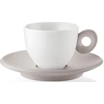 Guzzini, Šálky na espresso Everyday s podšálkem taupe 2 ks - Formadore
