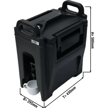 Dávkovač nápoje G.Gastro Termo nádoba na nápoje s kohoutkem - 10L/ černá