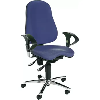 ANDREA židle kancelářská s područkami, modrá