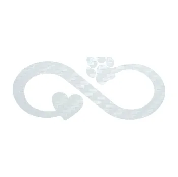 samolepka Infinity 006 levá srdíčko a tlapka (51 - 3D karbon bílý) SAMOLEPKA NA AUTO, NÁLEPKA, FÓLIE, POLEP, TUNING, VLASTNÍ TEXT, TISK, AUTOSAMOLEPKY.cz, POLEPY, OBRÁZEK, LOGO, 3D STICKERS