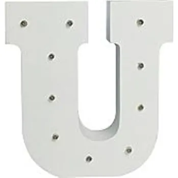 Obraz Nekupto Dřevěné LED písmeno U dekorace 16 cm