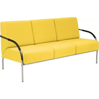 Sedací souprava SPA 3 chrom, koženka AN 036 - koženka žlutá