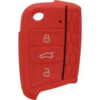 COVERKEYS Obal na klíč, kryt klíče Volkswagen Golf Sportsvan (2014 - 2020) silikonový, červený