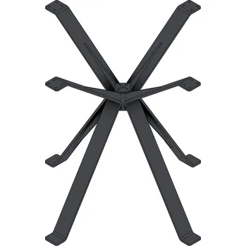 Nábytkové kování MILADESIGN EX 72080-4 centrální stolová noha čtyři ramena černá (MILADESIGN EX 72080-4 centrální stolová noha čtyři ramena černá)