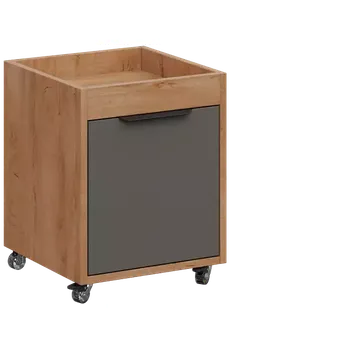 Zásuvkový kontejner AERO 50 kontejner pojízdný, 1-zásuvkový, zámek, lávově šedá/dub klasik