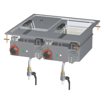 fritéza Fritéza drop-in elektrická dvojitá 0,66 kW/l, 10+10 l 400 V | RM - F2/10D-66ET
