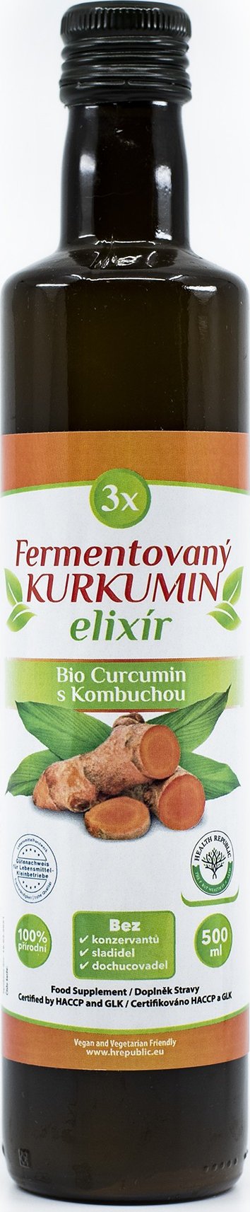 HRepublic Kurkumin s kombuchou elixír 500ml