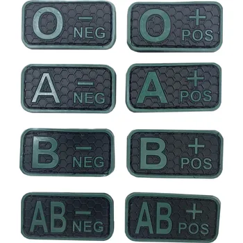 Nášivka ANAREUS Krevní skupina 0 NEG - TYP C - černá/zelená