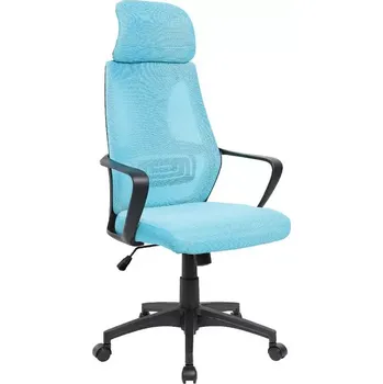 NOEMI - B židle kancelářská, černá kostra, tyrkysová