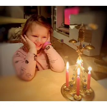 Vánoční dekorace Zvonící stromek Stříbrná