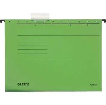Závěsné desky "ALPHA®" typu V, zelená, A4, karton, LEITZ