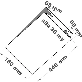 PE sáček průhledný 160+2x65x440/0.03mm