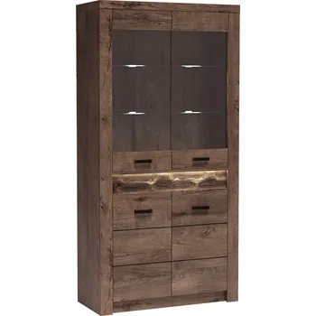 Knihovna Vitrína INDIANAPOLIS I3 Jasan tmavý