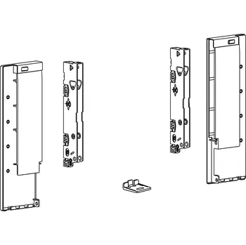 Nábytkové kování HETTICH 9257657 AvanTech YOU spojky čela vnitřní zásuvky 187, sklo/sklo,stříbrná (HETTICH 9257657 AvanTech YOU spojky čela vnitřní zásuvky 187, sklo/sklo,stříbrná)