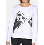 Dámská bílá mikina Karl Lagerfeld Black Tie Emoji - Velikost S, Barva Bílá 55662 LJHO1656