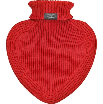 Termofor Fashy L763751 červený pletený termofor Srdce 0,7L