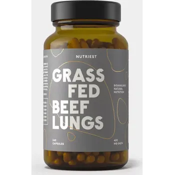 Nutriest Grass-fed lyofilizované bio hovězí plíce 240 kapslí
