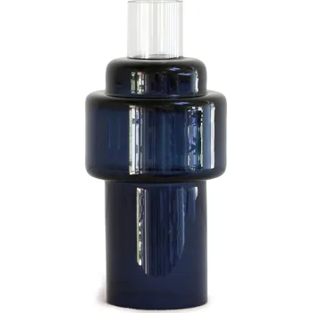 Svícen Ro Collection, Svícen Ro Collection No.55 skleněný indigo - Formadore