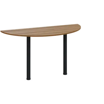 Stolová podnož EJC 1 - 140 přístavba jednací, kovová podnož černá, síla desky 18 mm, široká 1400 mm, ořech světlý