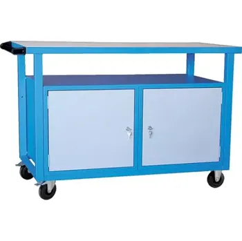 Dílenský stůl ROBUS 203 stůl dílenský, pojízdný, šedo/modrý