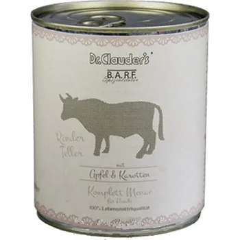 Krmivo pro psa Dr. Clauder BARF Hovězí talíř Kompletní krmivo pro dospělé psy citlivé na stravu 800 g