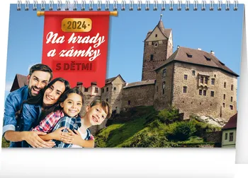 Kalendář Presco Group Stolní kalendář S dětmi na hrady a zámky 2024