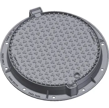 Šachtový poklop Europa 7 B125 bez odvětrání, litinový rám, DN 600, KASI KBL71B