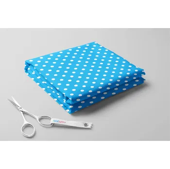 Fleece antipilling, Puntík velký Barva: Modrá