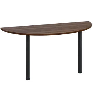 Stolová podnož LJC 2 - 160 přístavba jednací, kovová podnož černá, síla desky 25 mm, široká 1600 mm, ořech královský