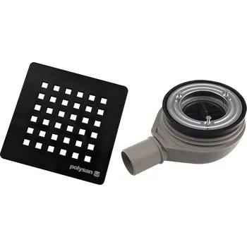 sprchový žlab POLYSAN FLEXIA vaničkový sifon, průměr 90mm, DN40, krytka černá
