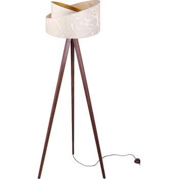 Stojací lampa Stojací lampa Werona 7, 1x krémové textilní stínítko se vzorem, g, p