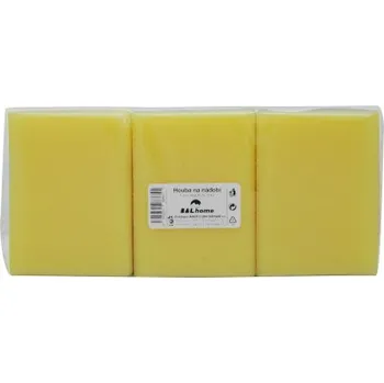 Houbička BALhome houbičky na nádobí tvarované žluté 3 ks