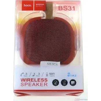 Bluetooth reproduktor hoco. Bezdrátový reproduktor BS31 červený