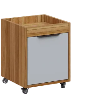 Zásuvkový kontejner AERO 50 kontejner pojízdný, 1-zásuvkový, zámek, šedá/ořech světlý