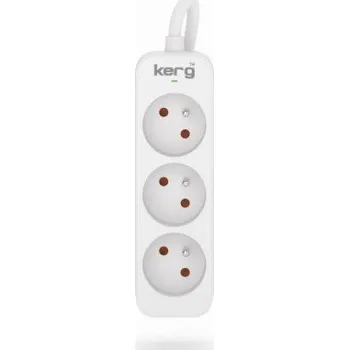 Prodlužovací kabel Prodlužovací kabel Kerg Kerg bez přepínače-3 zásuvky-šedé-5M-10A-H05VV-3X1.0mm2