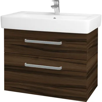 Koupelnový nábytek Dřevojas - Umyvadlová skříňka Q MAX SZZ2 80 - D06 Ořech / Úchytka T01 / D06 Ořech 60476A