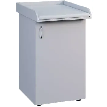 přebalovací pult a komoda PP - 205 pult přebalovací s matrací, 1-dveřový, pravý, 1000x600x800, šedá, koženka bílá BA-1