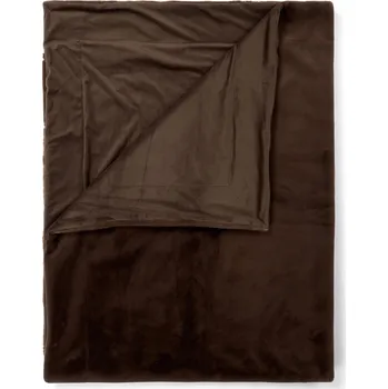 Přehoz na lůžko Essenza, Deka s delším vlasem Furry 150 x 200 cm čokoládová - Formadore