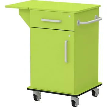 VIZITA 02 D mobilní vozík vizitový, korpus jarní zeleň, čílka jarní zeleň