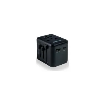 VERBATIM UTA-02 Universal Travel Adapter with 1 x USB-C PD 20W / 1 x USB-A QC 3.0