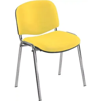 Jídelní židle MARCELLA chrom, židle konferenční, AN 036 koženka žlutá