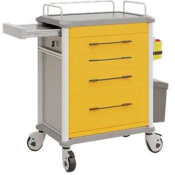 OVM - 24 vozík zdravotnický 4-zásuvkový, žlutá