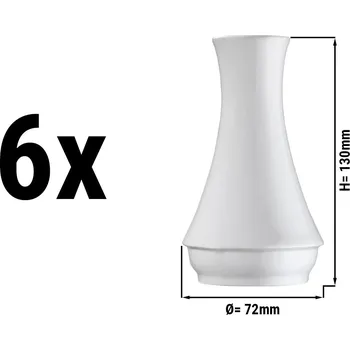 Váza G.Gastro (6 pieces) Mix & Match Porcelain Bud Vase – White - Ø72 mm