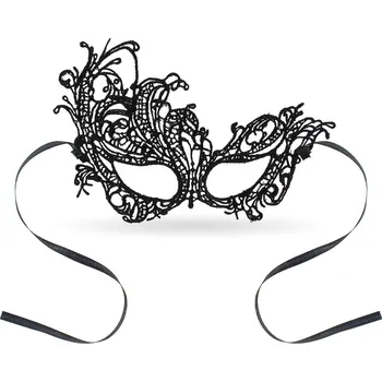 Karnevalový kostým Krajková maska - Černá