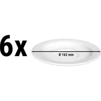 Náhradní díl pro kávovar G.Gastro (6 pieces) SELTMANN WEIDEN | Round Coffee Saucer Meran Basic – Ø162 mm – High-Gloss Porcelain – Easy to Clean